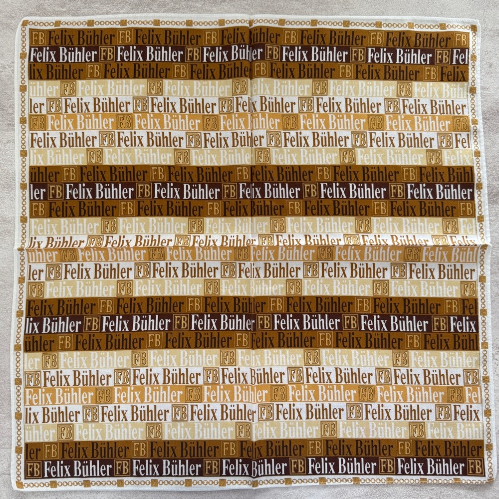 Gold and Brown Logo Scarf